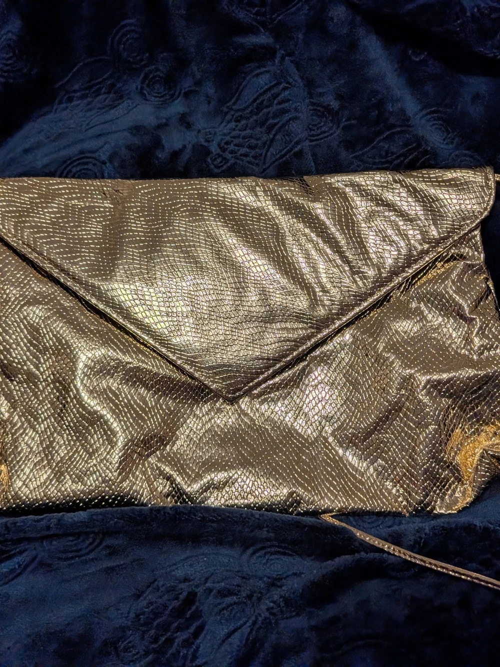 Metallic Gold Envelope Clutch - Women's Wristlet